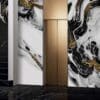 Marble wallpaper in elevator lobby