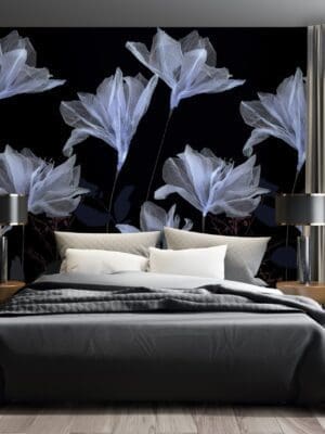 Floral wallpaper mural