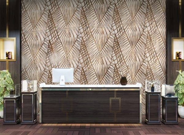Interior design for a perfume, incense and precious vase exhibition