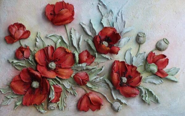 3D-Red-Flower-Wallpaper.jpg Red Poppies Floral 3D