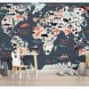 World Map Mural - Kids