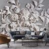 MUR7090-2-scaled-1.jpg Decorative Plaster Roses & Leaves 3D Mural