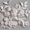 MUR7090.jpg Decorative Plaster Roses & Leaves 3D Mural