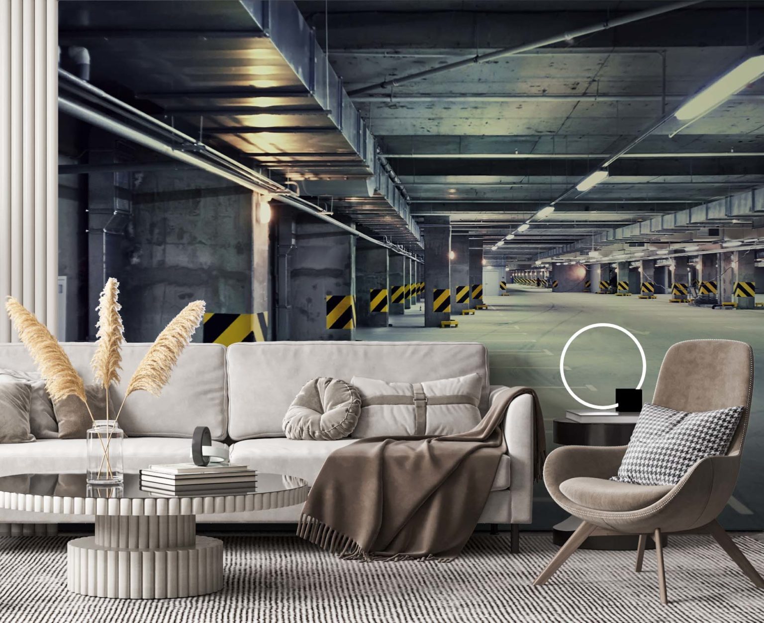 Industrial Car Park Mural Staab Decor