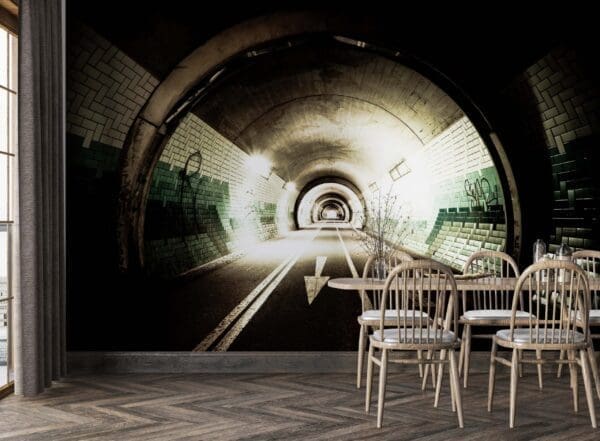 Subway Road Tunnel 3D Mural