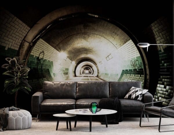 Subway Road Tunnel 3D Mural