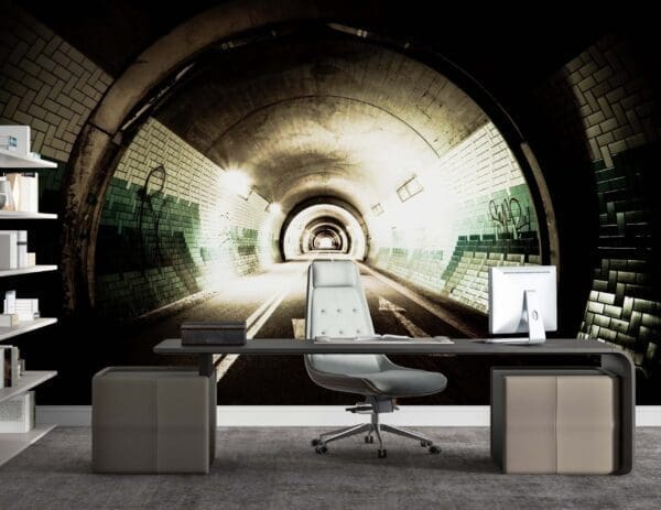 Subway Road Tunnel 3D Mural