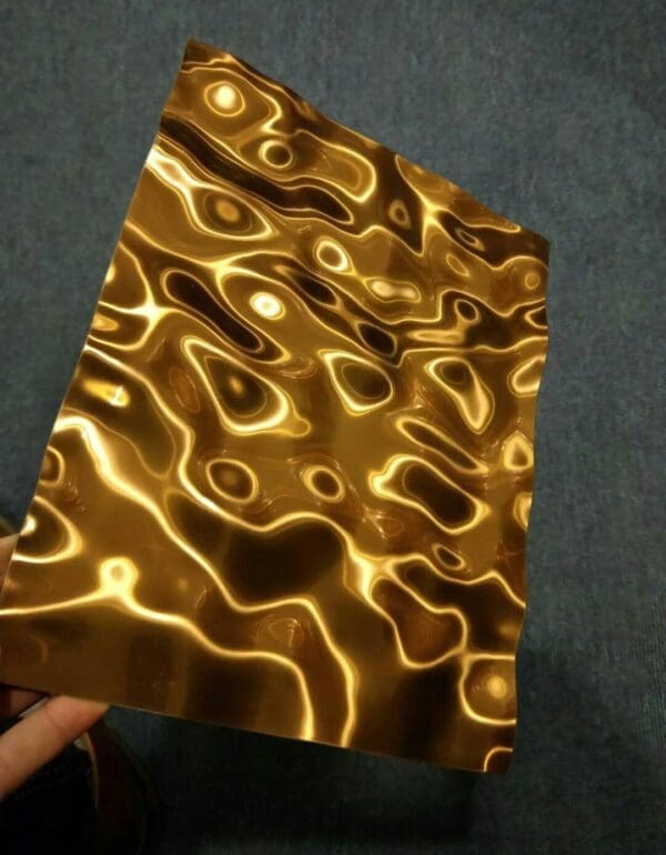 Ripple001b Gold Water Ripple Panel