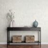 Wood Console Cabinet Contemporary Modern Foyer Living Room Blank MERCURY PEARL WHITE