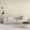 Living room in beige tones with a sofa, a floor lamp, a wooden t NEPTUNE OAT BEIGE