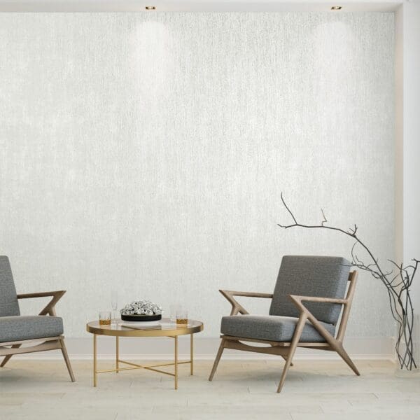 Classic white modern interior empty room with lounge armchairs, table and mirrors. 3d render illustration mock up. UNIVERSE - NEPTUNE PEARL WHITE