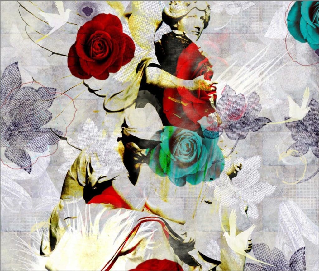 Angel Among Roses Fond d'Ecran