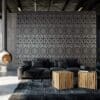 Minimalist industrial loft conversion living room UNIVERSE - PLUTO OCEAN BLUE