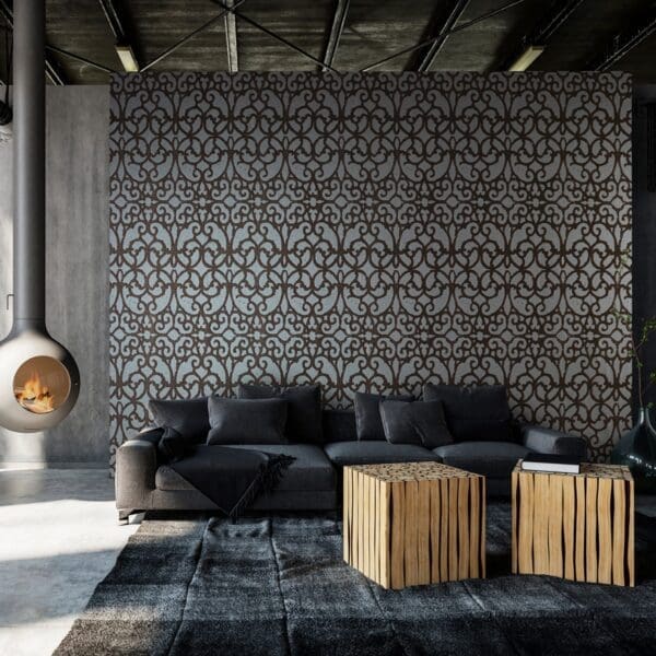 Minimalist industrial loft conversion living room UNIVERSE - PLUTO OCEAN BLUE