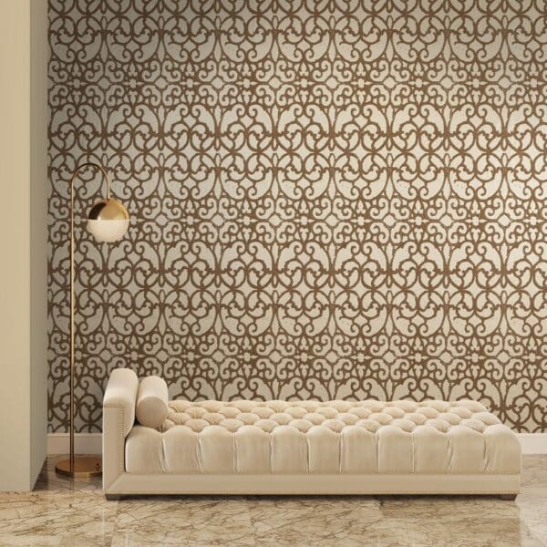 Modern interior with a picture and a daybed, a console with book UNIVERSE - PLUTO SAND BEIGE
