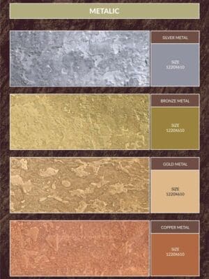 Metalic stone veneer