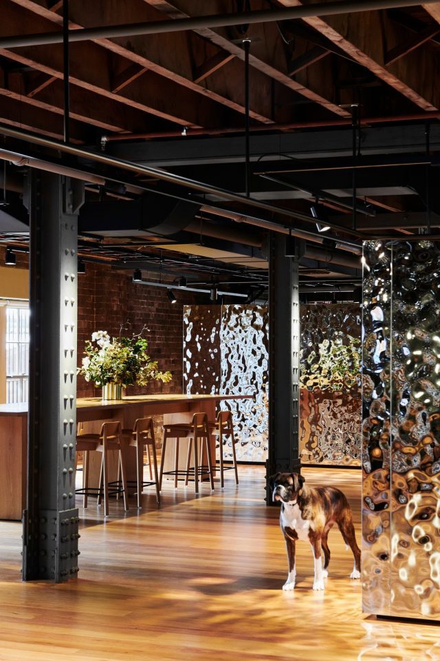 Warren and Mahoney's newly established studio in Sydney is situated in the lively and historic area of Tallawoladah, The Rocks. This workspace features Staabdecor Stainless Steel Water Ripple panels, which lend a contemporary and elegant aesthetic to the office setting. The interplay of light across the walls and floors generates a dynamic and engaging atmosphere, enhancing the visual appeal and warmth of the space.

#staabdecor #stainlesssteel #warrenandmahoney #sydney #architecture #design #interiordesign #interiors #sustainability #heritage #interiorandexterior