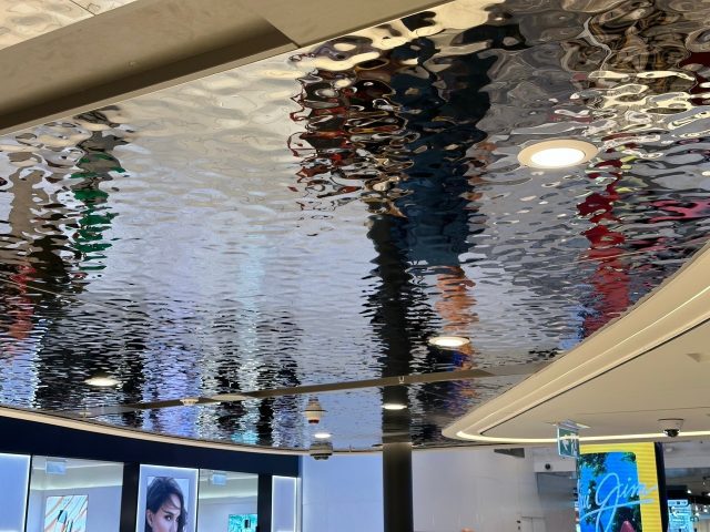 The Stainless Steel Water Ripple ceiling panels by Staab Decor have been used to great effect at Sydney Airport, particularly in the new Duty Free store. These panels are renowned for their unique aesthetic appeal and high-quality finish, making them an excellent choice for enhancing commercial spaces. https://www.vbt.io/goto/8G1M?s=insta
