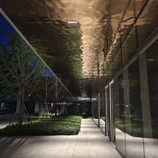 With quality and expertise guaranteed, these panels are a top choice for anyone looking to enhance the aesthetic of their commercial space. 😍 #staab #staabdecor #waterripple #ripple #watereffect #fyp #interior #exterior #panelistallation #installation #viral